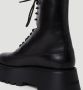 Burberry Zwarte Leren Veterschoenen Black Dames - Thumbnail 6