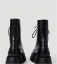 Burberry Zwarte Leren Veterschoenen Black Dames - Thumbnail 8