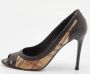 Burberry Vintage Pre-owned Coated canvas heels Beige Dames - Thumbnail 2