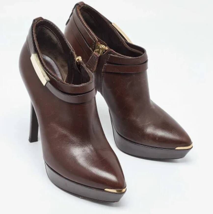 Burberry Vintage Pre-owned Leather boots Brown Dames