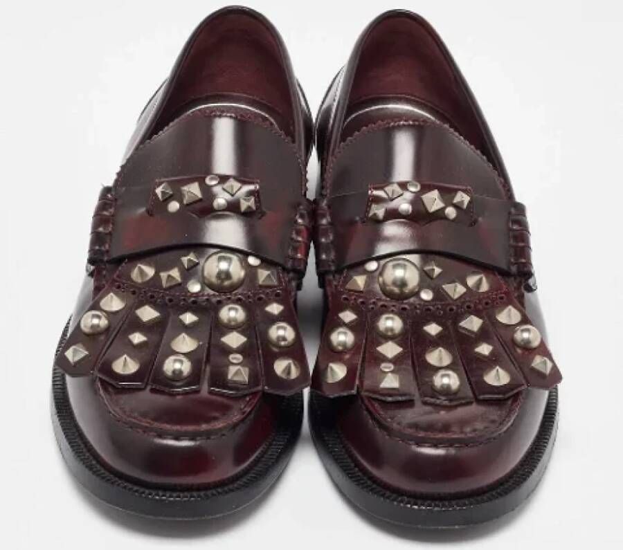 Burberry Vintage Pre-owned Leather flats Brown Heren