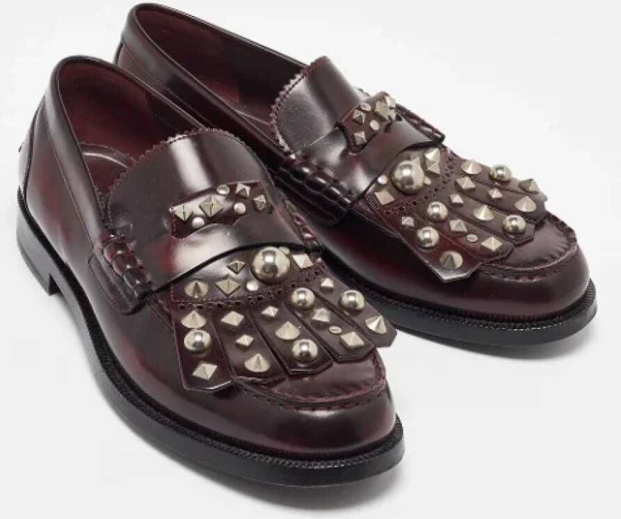 Burberry Vintage Pre-owned Leather flats Brown Heren