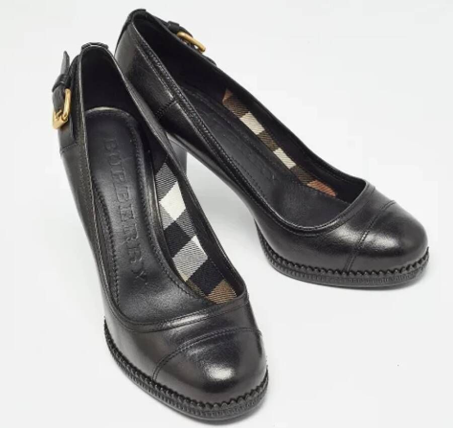 Burberry Vintage Pre-owned Leather heels Black Dames