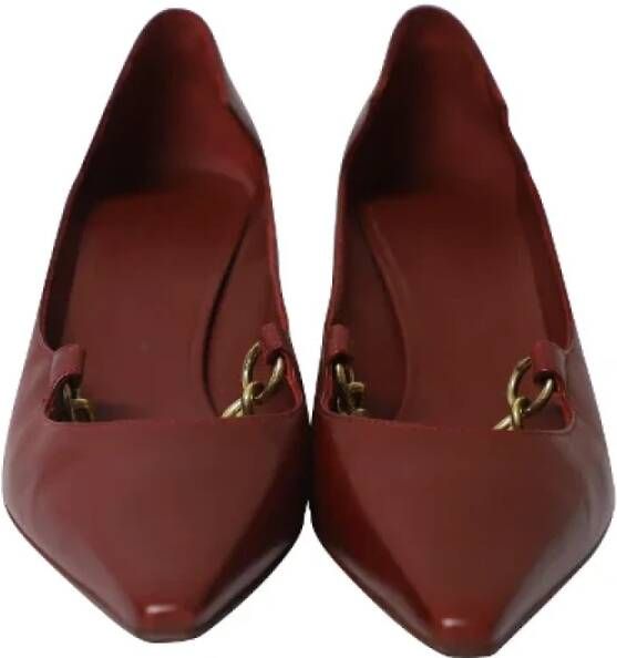 Burberry Vintage Pre-owned Leather heels Red Dames