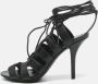 Burberry Vintage Pre-owned Leather sandals Black Dames - Thumbnail 2