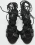 Burberry Vintage Pre-owned Leather sandals Black Dames - Thumbnail 3