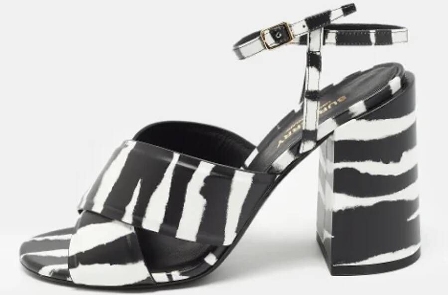 Burberry Vintage Pre-owned Leather sandals Black Dames