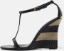 Burberry Vintage Pre-owned Leather sandals Black Dames - Thumbnail 2