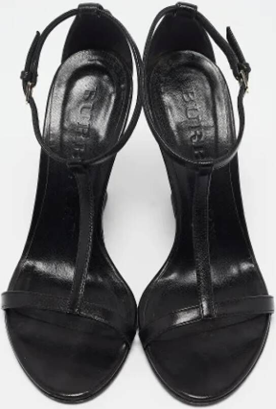 Burberry Vintage Pre-owned Leather sandals Black Dames