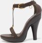 Burberry Vintage Pre-owned Leather sandals Brown Dames - Thumbnail 2