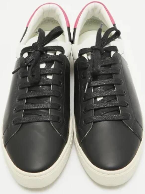 Burberry Vintage Pre-owned Leather sneakers Black Heren