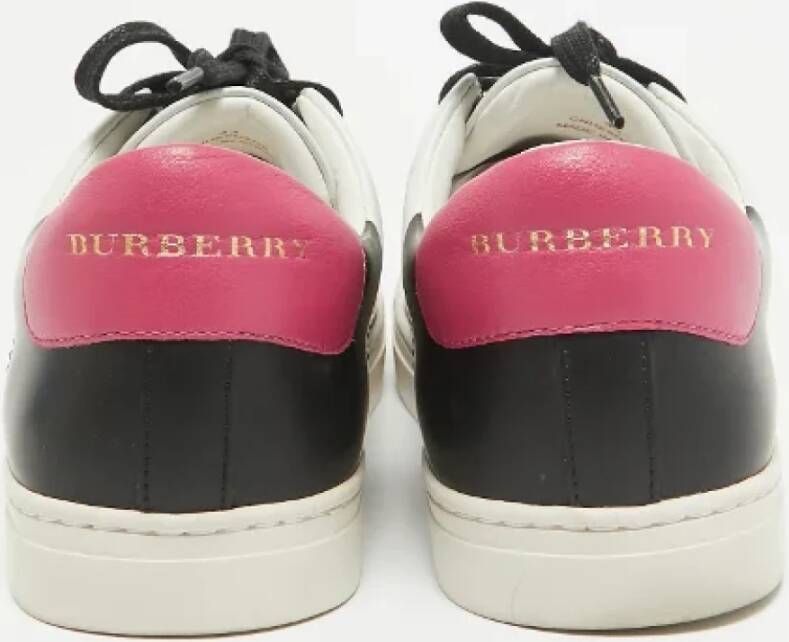 Burberry Vintage Pre-owned Leather sneakers Black Heren