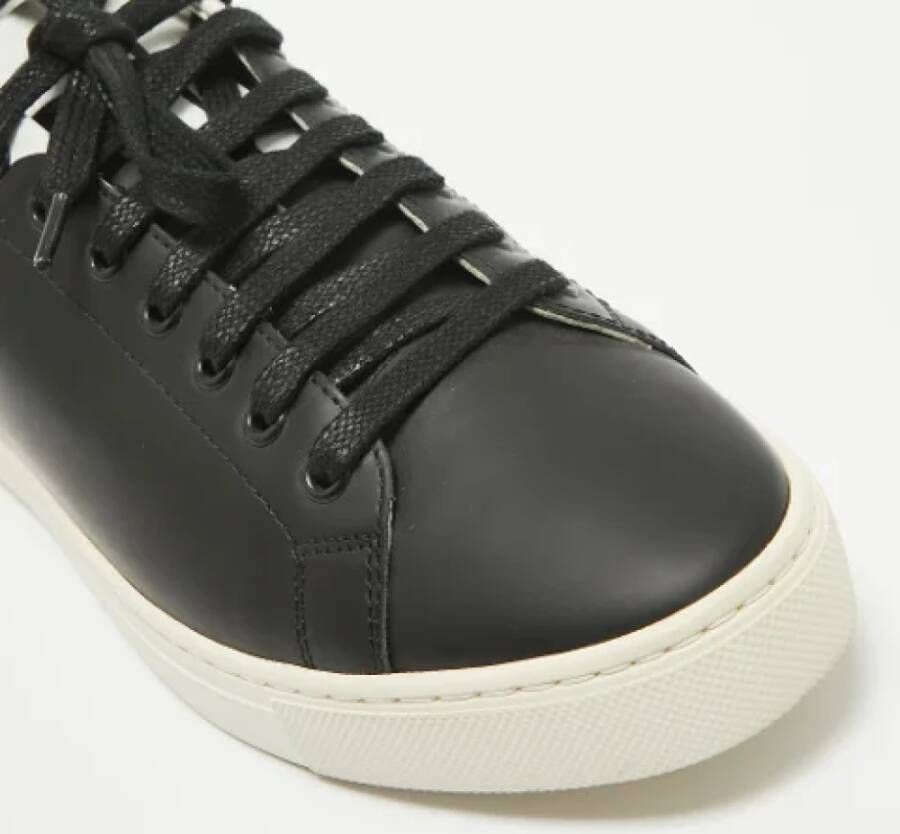 Burberry Vintage Pre-owned Leather sneakers Black Heren