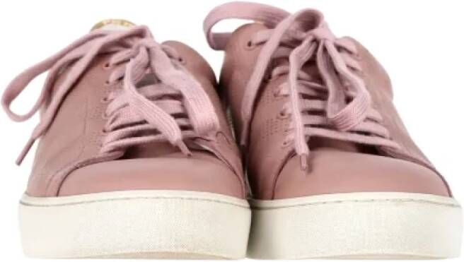 Burberry Vintage Pre-owned Leather sneakers Pink Dames