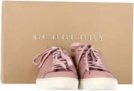 Burberry Vintage Pre-owned Leather sneakers Pink Dames