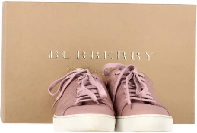 Burberry Vintage Pre-owned Leather sneakers Pink Dames