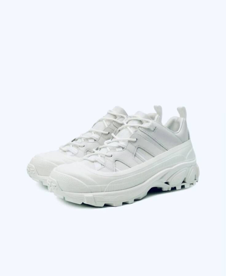 Burberry Witte Canvas Lage Sneaker White Dames