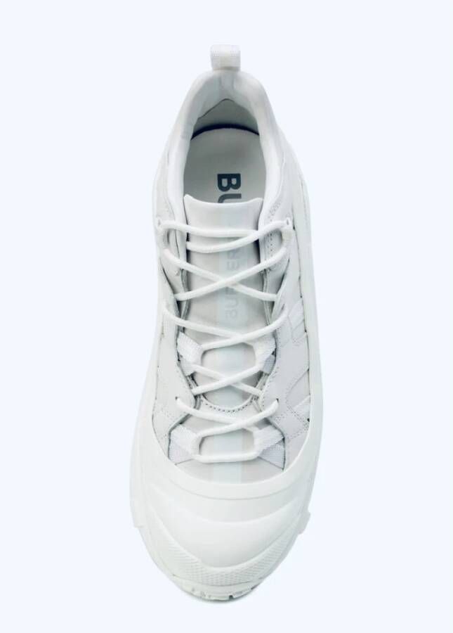 Burberry Witte Canvas Lage Sneaker White Dames