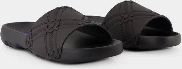 Burberry Zwarte Dive Sandalen Synthetisch Materiaal Black Dames