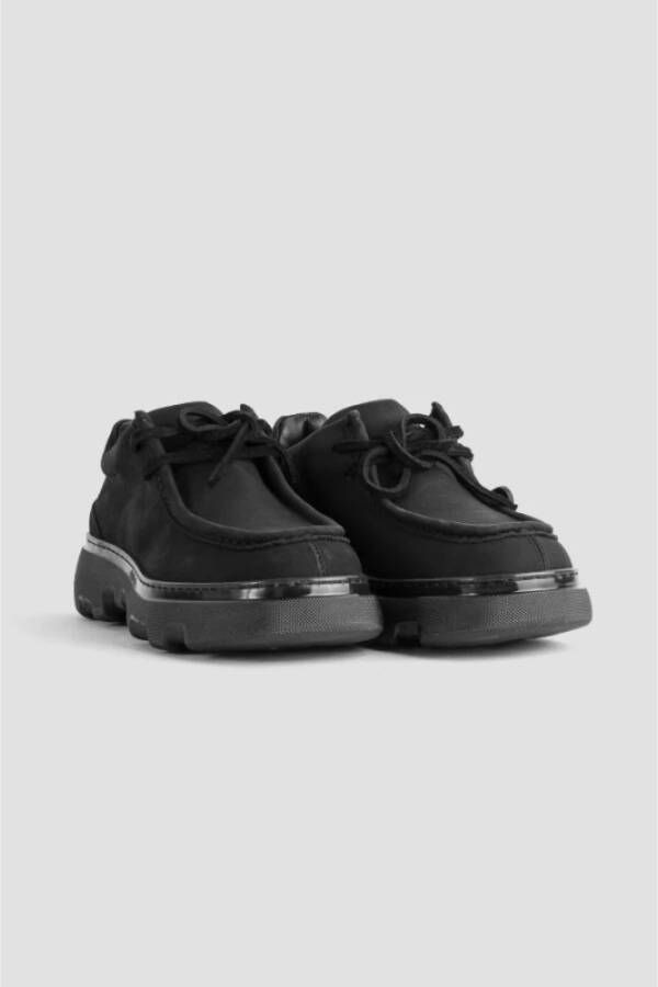 Burberry Zwarte Leren Creeper Veterschoenen Black Heren