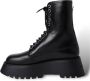 Burberry Zwarte Leren Veterschoenen Black Dames - Thumbnail 2