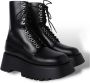 Burberry Zwarte Leren Veterschoenen Black Dames - Thumbnail 2