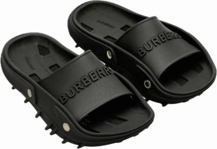 Burberry Zwarte Sandaal Flip Flops Nieuw Met Doos Black Dames