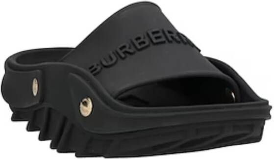 Burberry Zwarte Sandaal Flip Flops Nieuw Met Doos Black Dames