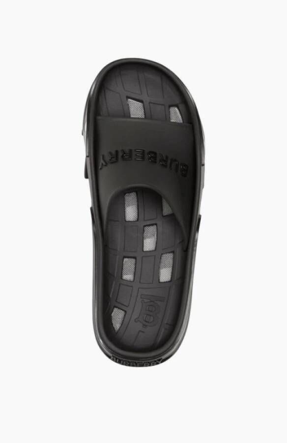 Burberry Zwarte Sandaal Flip Flops Nieuw Met Doos Black Dames