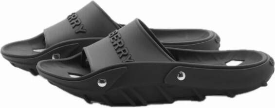 Burberry Zwarte Sandaal Flip Flops Nieuw Met Doos Black Dames