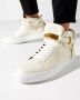 Buscemi Beige leren hoge sneakers met logo Beige Dames - Thumbnail 2