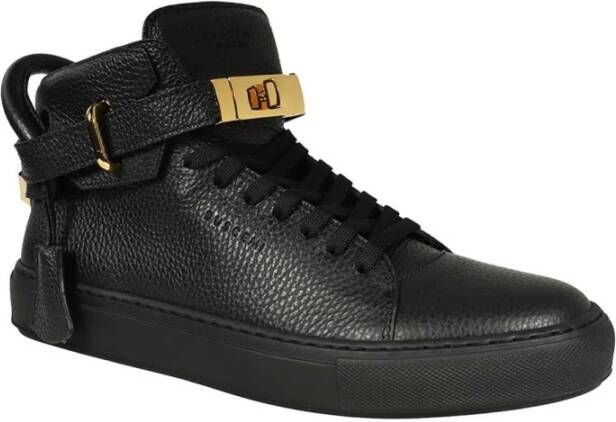 Buscemi Hoge leren sneakers Black Heren