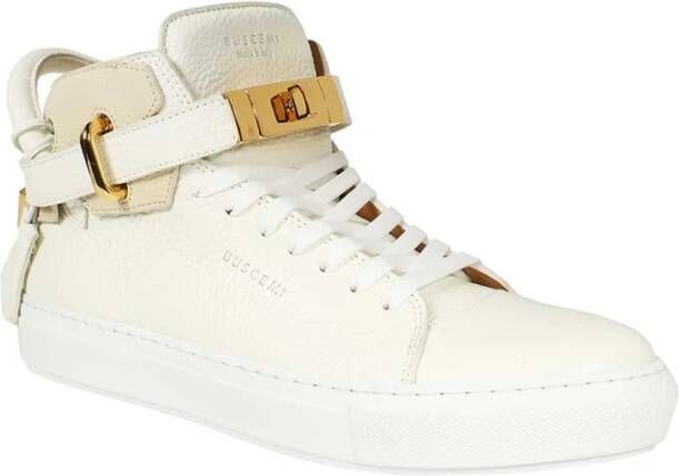 Buscemi Hoge leren sneakers White Heren