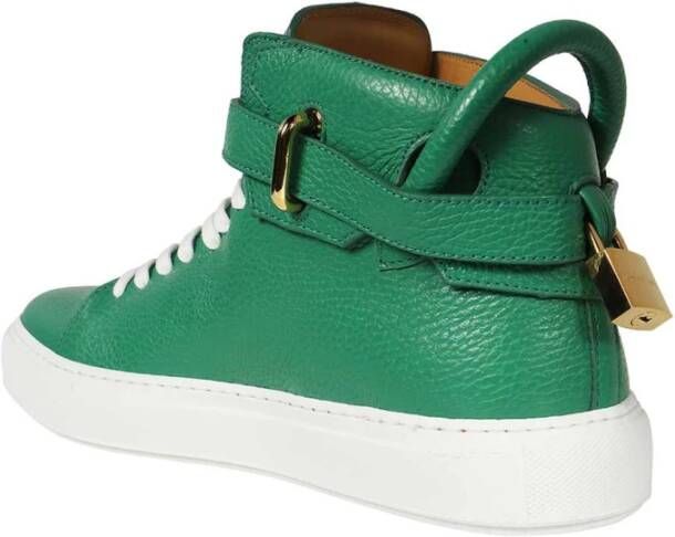 Buscemi Leren hoge sneakers Green Heren