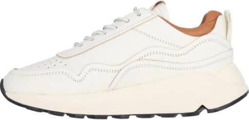 Buttero Witte Sneakers Klassiek Model White Heren