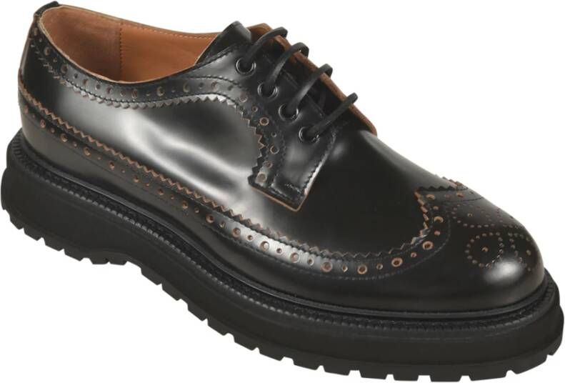 Buttero Zwarte platte schoenen Elegante stijl Black Heren