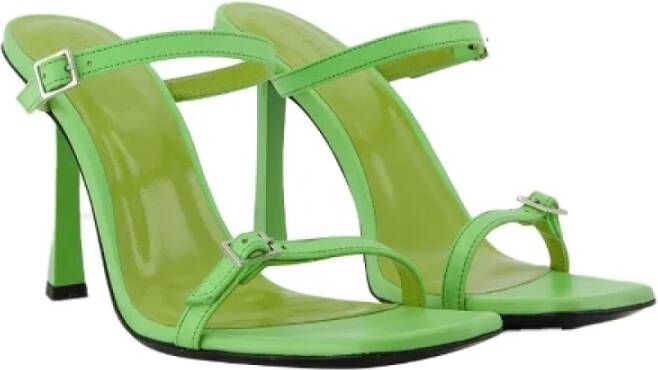 By FAR Leather heels Green Dames