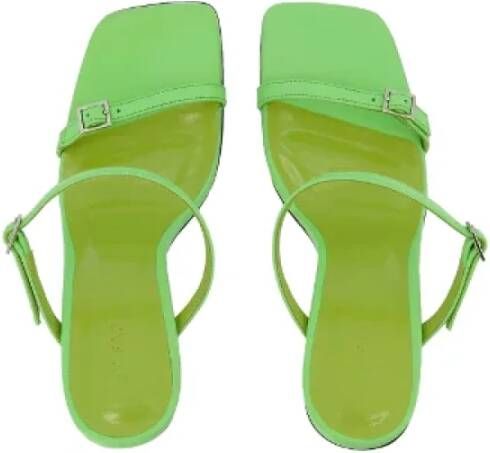 By FAR Leather heels Green Dames