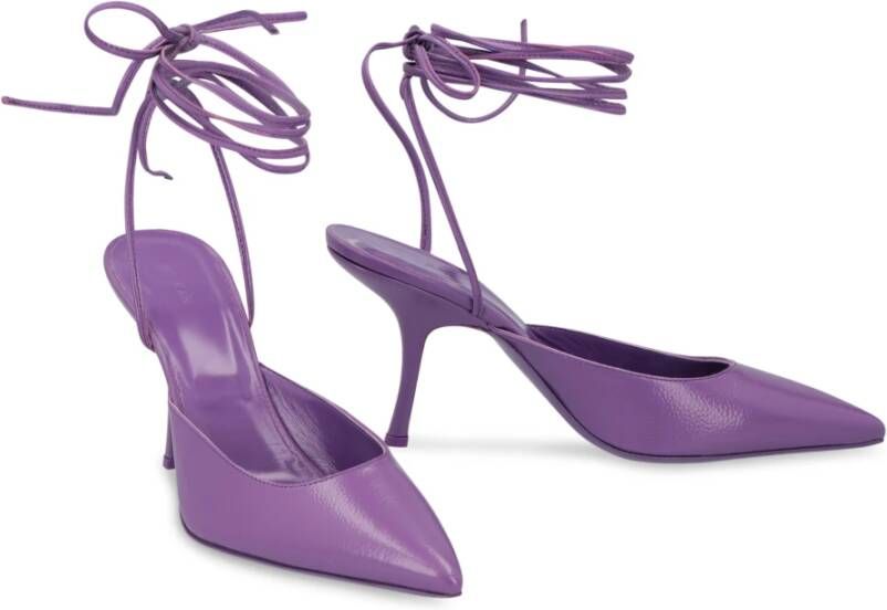 By FAR Leren Pointy-Toe Stiletto Pumps Purple Dames