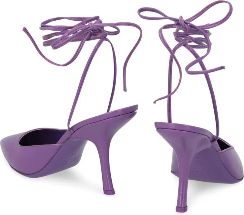 By FAR Leren Pointy-Toe Stiletto Pumps Purple Dames