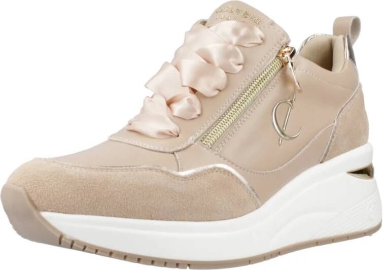 CafèNoir Hardloopschoenen met veters Beige Dames