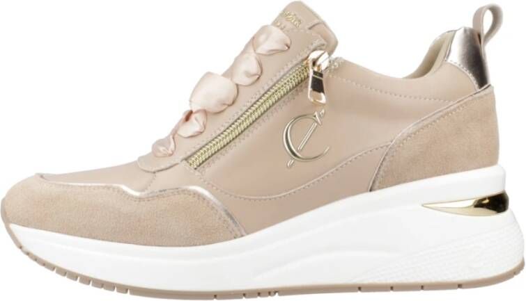 CafèNoir Hardloopschoenen met veters Beige Dames