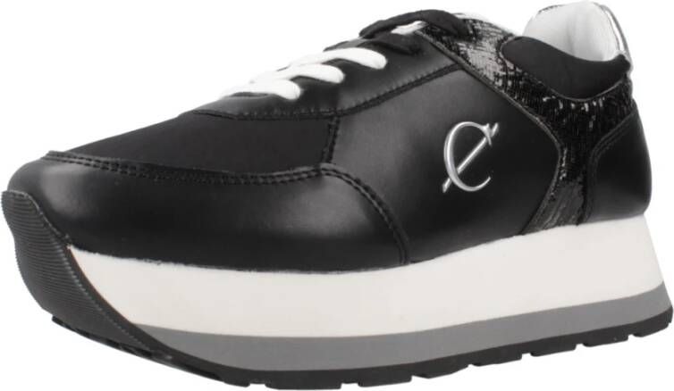 CafèNoir Hardloopsneakers met Contrasterende Details Black Dames