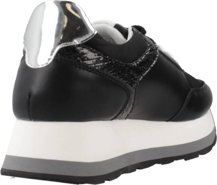 CafèNoir Hardloopsneakers met Contrasterende Details Black Dames