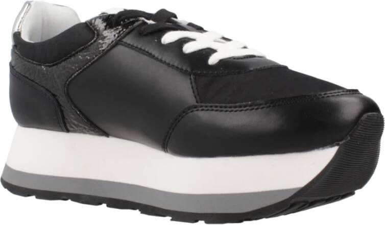 CafèNoir Hardloopsneakers met Contrasterende Details Black Dames