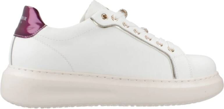 CafèNoir Leren Sneakers White Dames