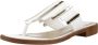 CafèNoir Kleurrijke Multi-Strap Flip Flops White Dames - Thumbnail 3