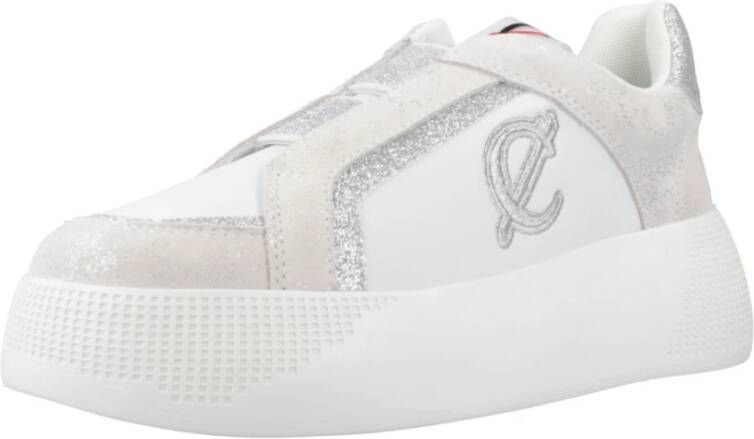 CafèNoir Stijlvolle Slip-On Suède Sneakers White Dames