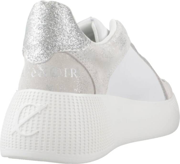 CafèNoir Stijlvolle Slip-On Suède Sneakers White Dames