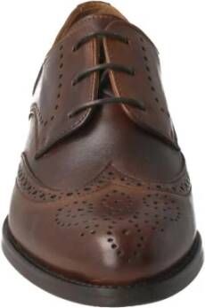 Calce Bruin Leren Dames Oxford Schoenen Brown Dames